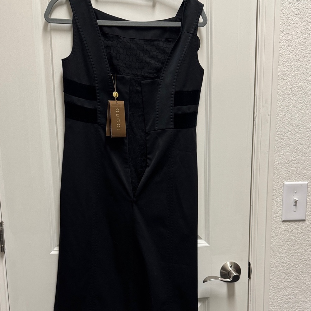 Gucci Elegant Black Backless Dress